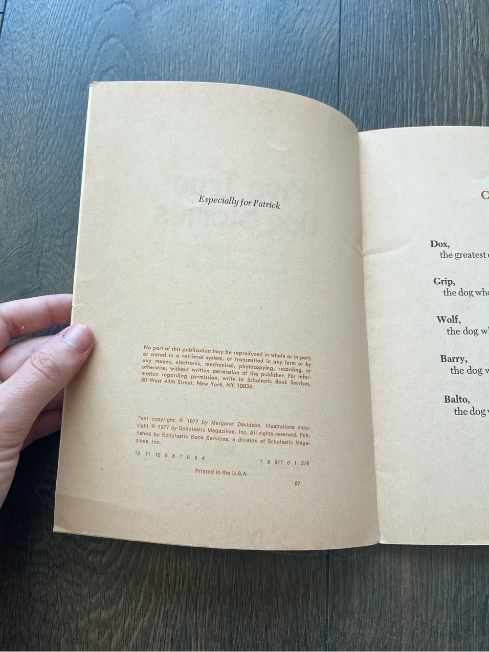 Vintage Original 1977 Copy of “Five True Dog Stories” Children's Book